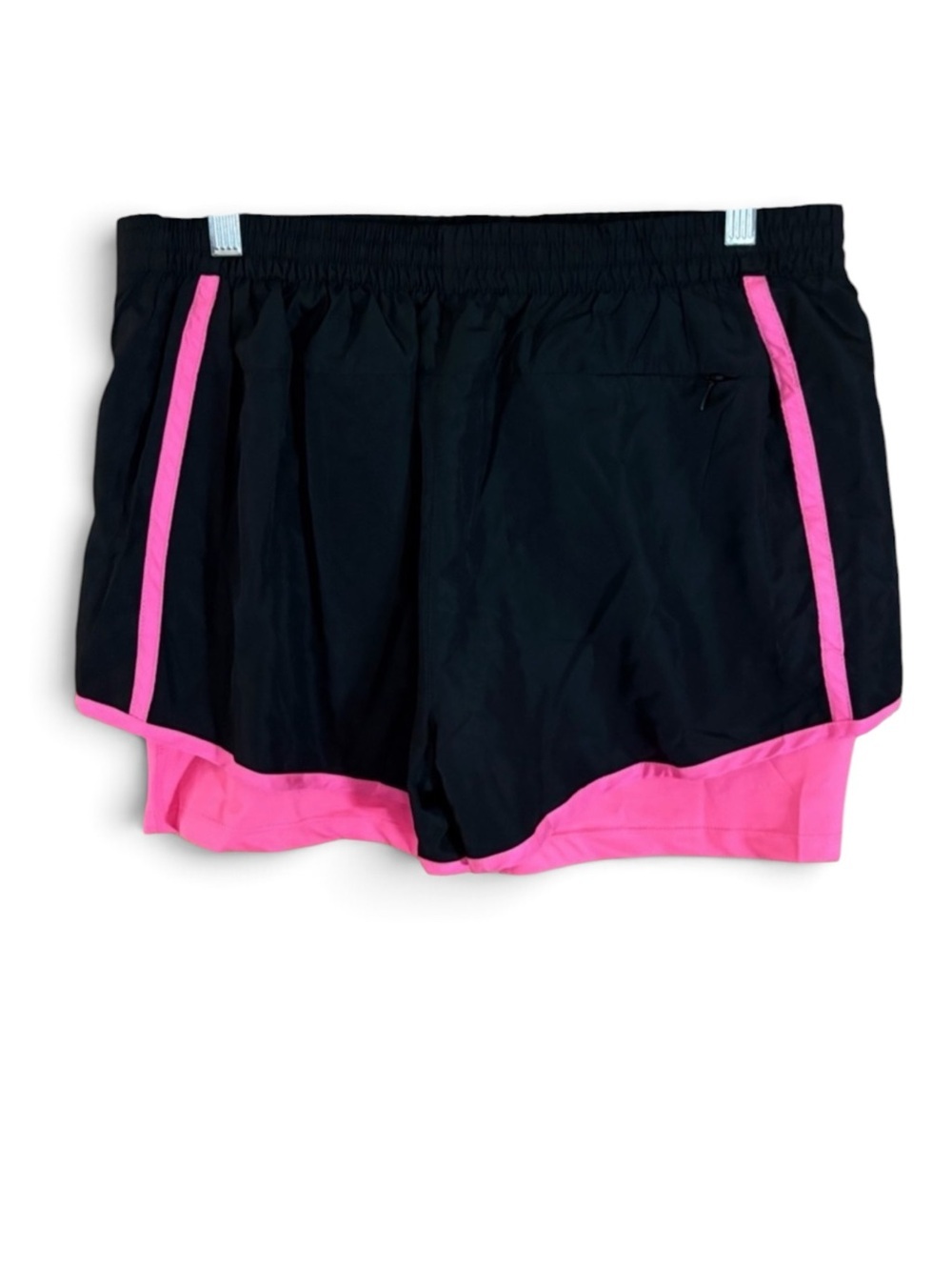 NWT Velocity Black Athletic Shorts with Hot Pink Trim